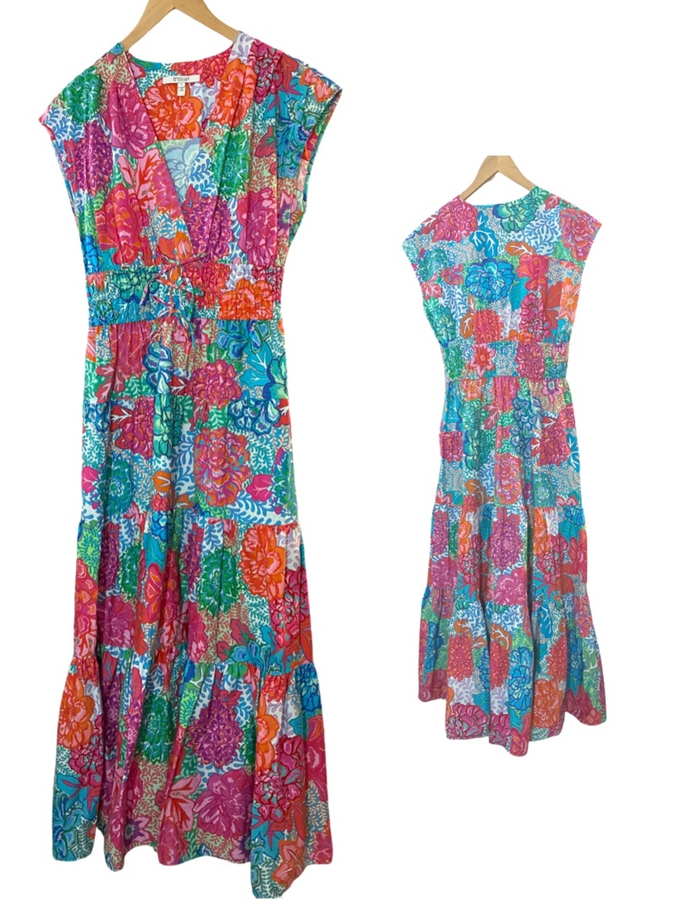 Derek Lam 10 Crosby Bold Vibrant Colorful Floral Maxi Dress